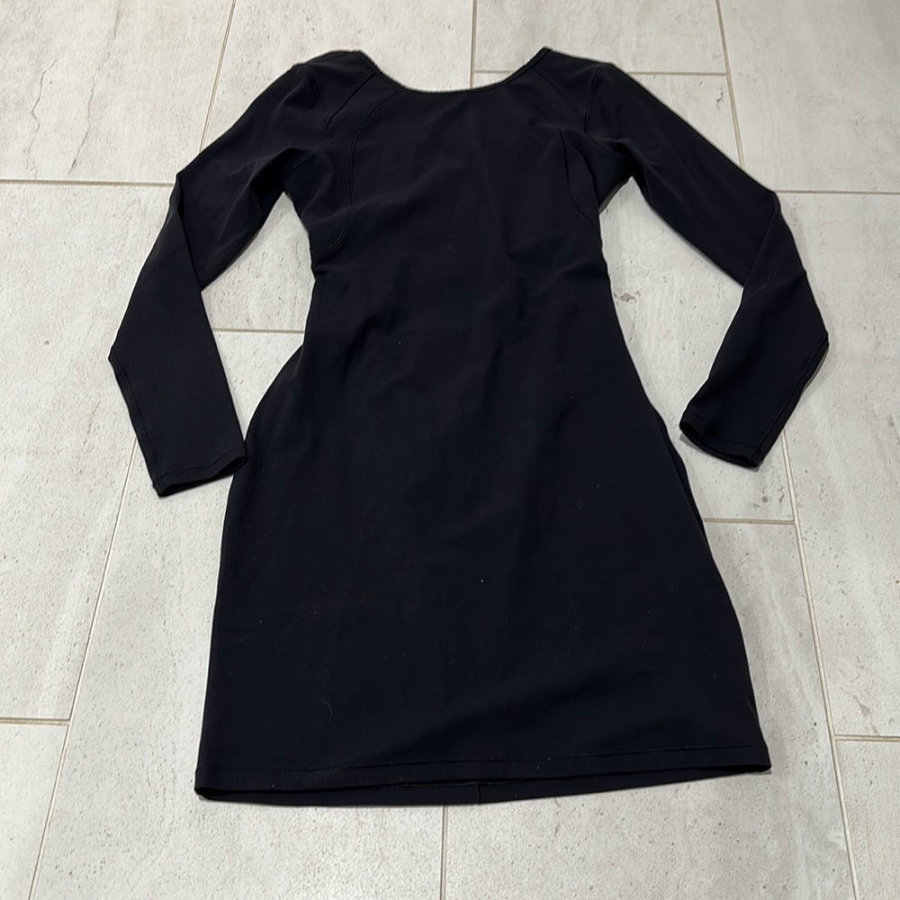 Lululemon cross back dress black size 6 never worn - Picture 4 of 4